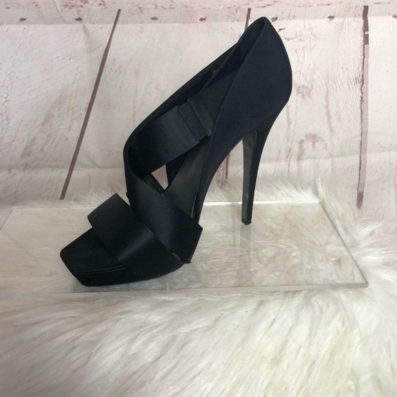 Barbara Bui Shoes - Barbara Bui Black Satin Strappy  Heel Size 39 / 9